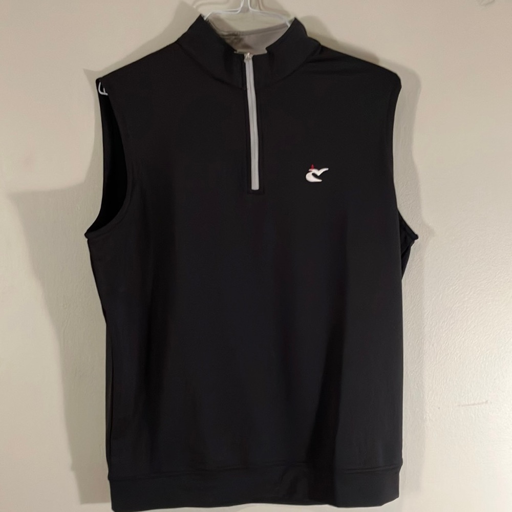 Peter Millar Golf Vest Black Size Large